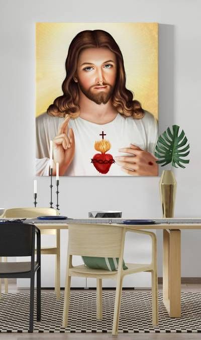 Obraz Serce Jezusa - płótno canvas (37) - Obrazy na płótnie canvas - zdjęcie 2 - Obraz Serce Jezusa - płótno canvas (37)