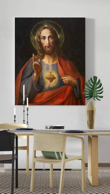 Obraz Serce Jezusa - płótno canvas (39) - Obrazy na płótnie canvas - zdjęcie 2 - Obraz Serce Jezusa - płótno canvas (39)