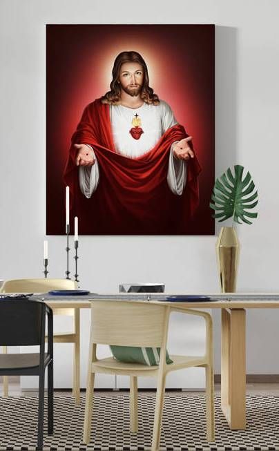 Obraz Serce Jezusa - płótno canvas (40) - Obrazy na płótnie canvas - zdjęcie 2 - Obraz Serce Jezusa - płótno canvas (40)