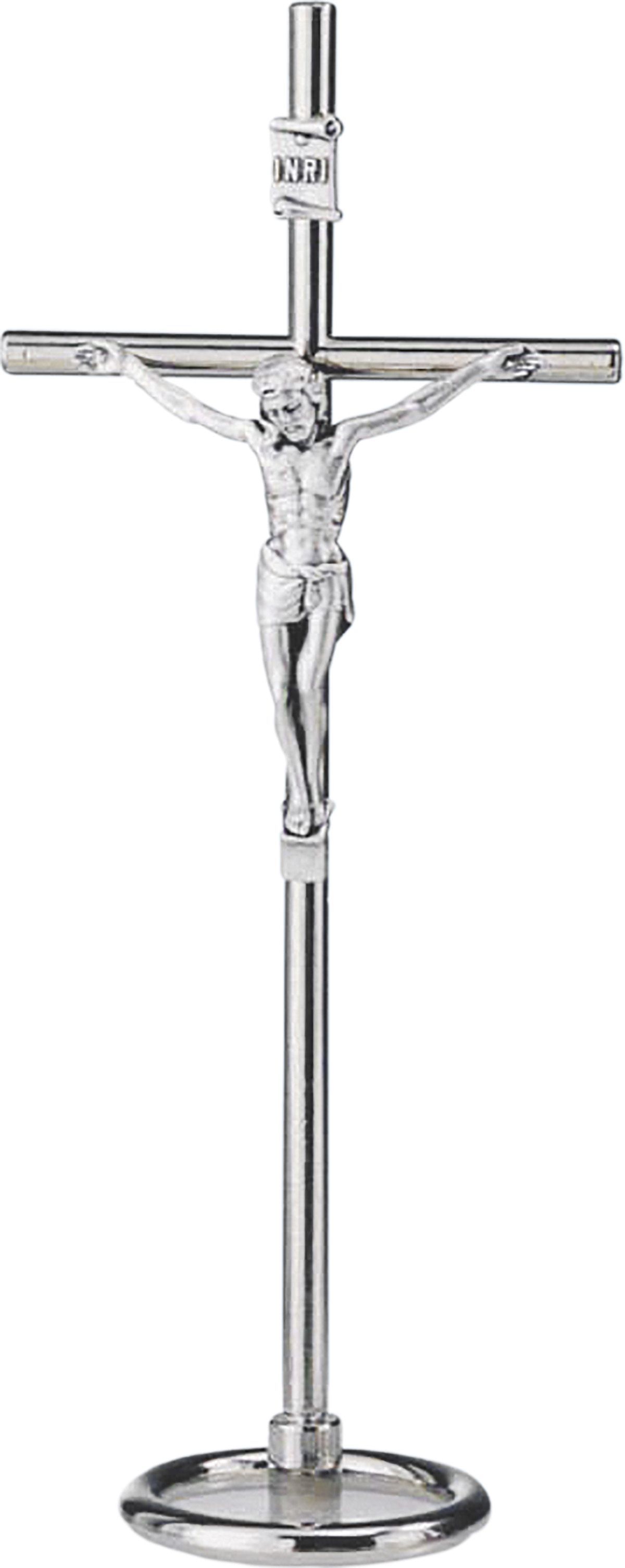 Krzyż metalowy stojący 15,5 cm - KRZYŻE, KRZYŻYKI - Krzyż metalowy stojący 15,5 cm