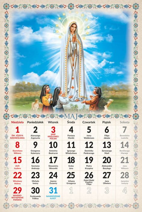 Kalendarz Maryjny 2022 - Kalendarze religijne - zdjęcie 4 - Kalendarz Maryjny 2022