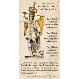 Obrazek z modlitwą Michał Archanioł - Folder religijny