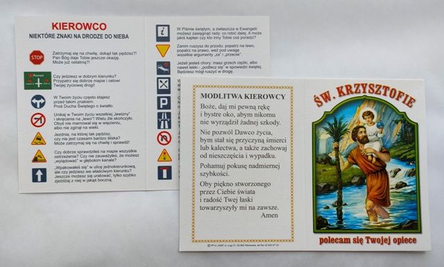 Święty Krzysztof - folder składany z modlitwą - ŚWIĘTY KRZYSZTOF - Nowość