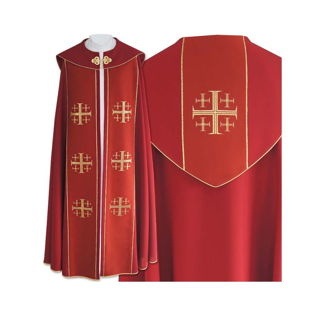 Kapa liturgiczna - Krzyż Jerozolimski (31) - KAPY LITURGICZNE - zdjęcie 2 - Kapa liturgiczna (31)