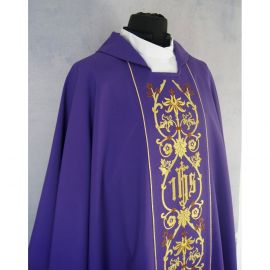 Ornat gotycki IHS - kolory liturgiczne (18) - Ornaty haftowane