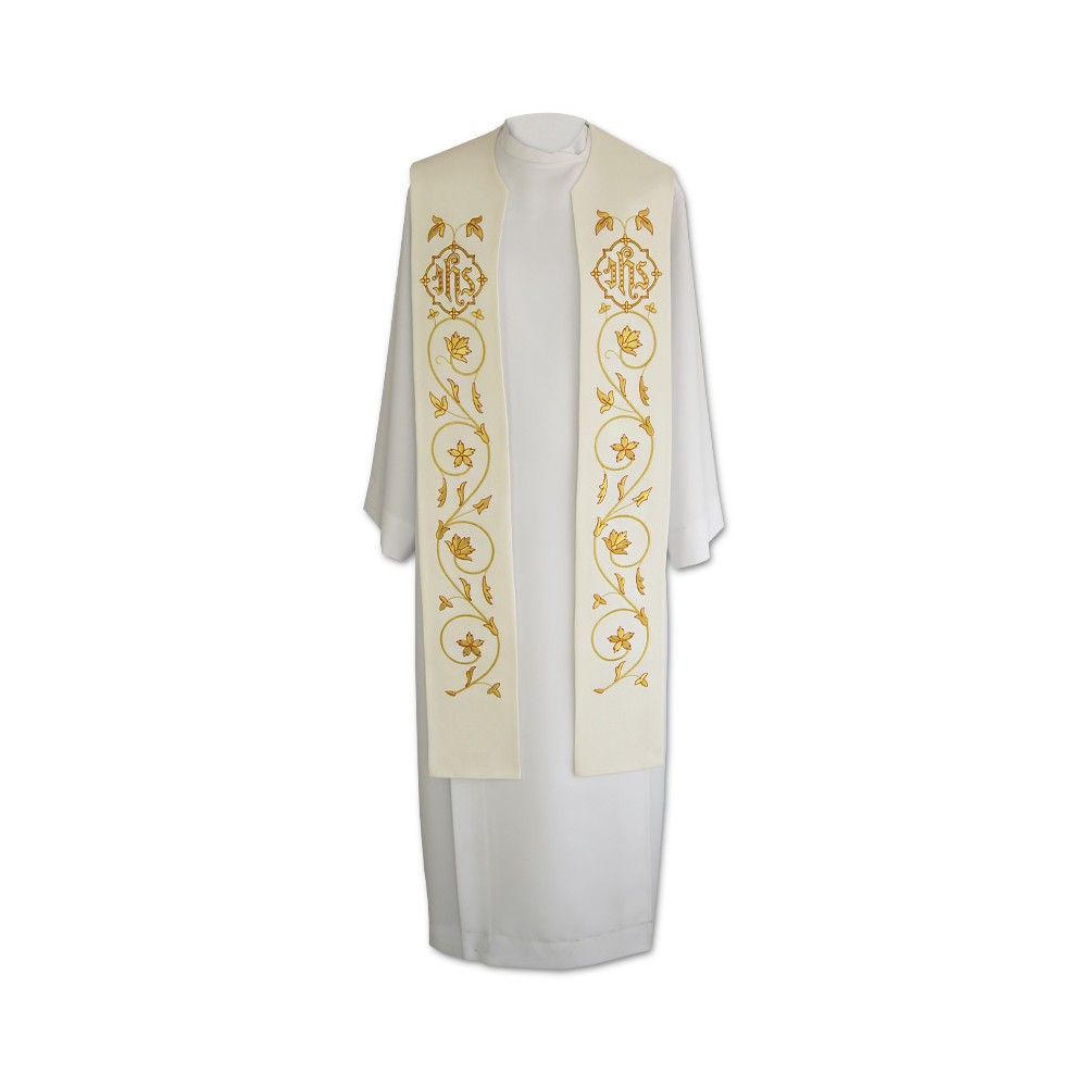 Stuła kapłańska eucharystyczna IHS - 3 kolory do wyboru - EUCHARYSTYCZNE - zdjęcie 4 - Stuła kapłańska eucharystyczna IHS - 3 kolory