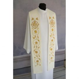 Stuła kapłańska eucharystyczna IHS - 4 kolory do wyboru - EUCHARYSTYCZNE - zdjęcie 4 - Stuła kapłańska eucharystyczna IHS - 3 kolory