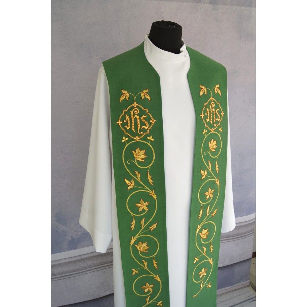 Stuła kapłańska eucharystyczna IHS - 3 kolory do wyboru - EUCHARYSTYCZNE - zdjęcie 9 - Stuła kapłańska eucharystyczna IHS - 3 kolory