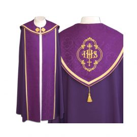 Kapa wzór gotycki IHS - tkanina bawełna-stretch (22) - KAPY LITURGICZNE - zdjęcie 3 - Kapa wzór gotycki IHS - tkanina bawełna-stretch (22)
