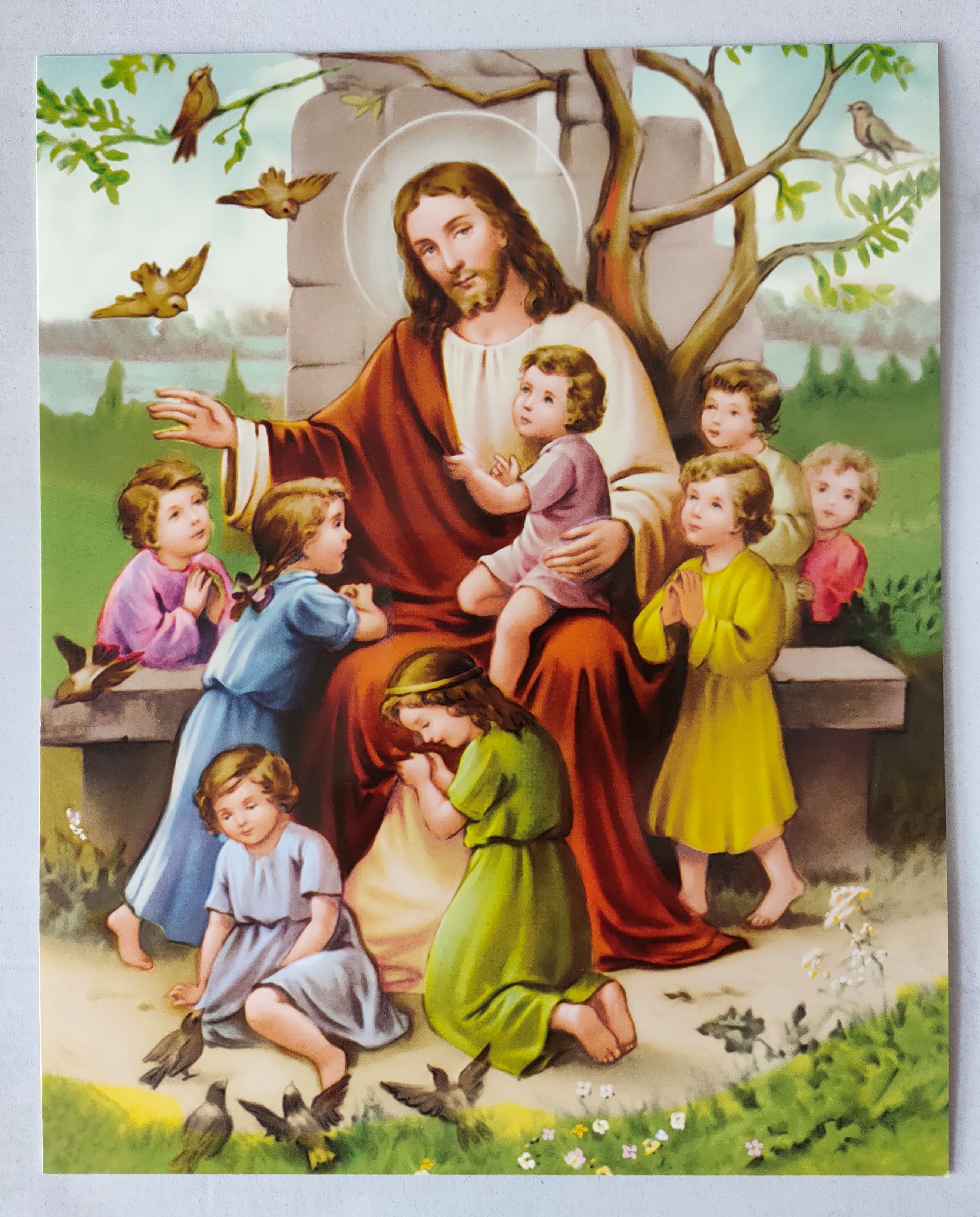 Jezus z dziećmi - Obraz do oprawienia format (20x25) - OBRAZY RELIGIJNE - Jezus z dziećmi - Obraz do oprawienia format (20x25)