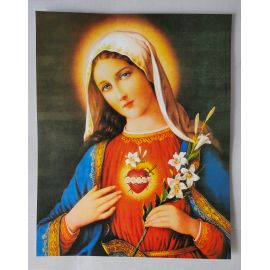 Serce Maryi - Obraz do oprawienia format (20x25) - nr 2 - OBRAZY RELIGIJNE