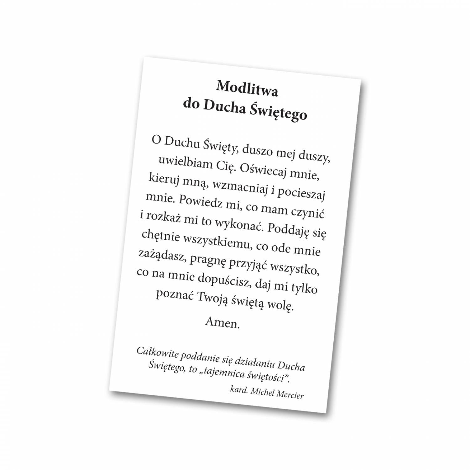 Zesłanie Ducha Świętego - Obrazek z modlitwą - Folder religijny - zdjęcie 2 - Zesłanie Ducha Świętego - Obrazek z modlitwą