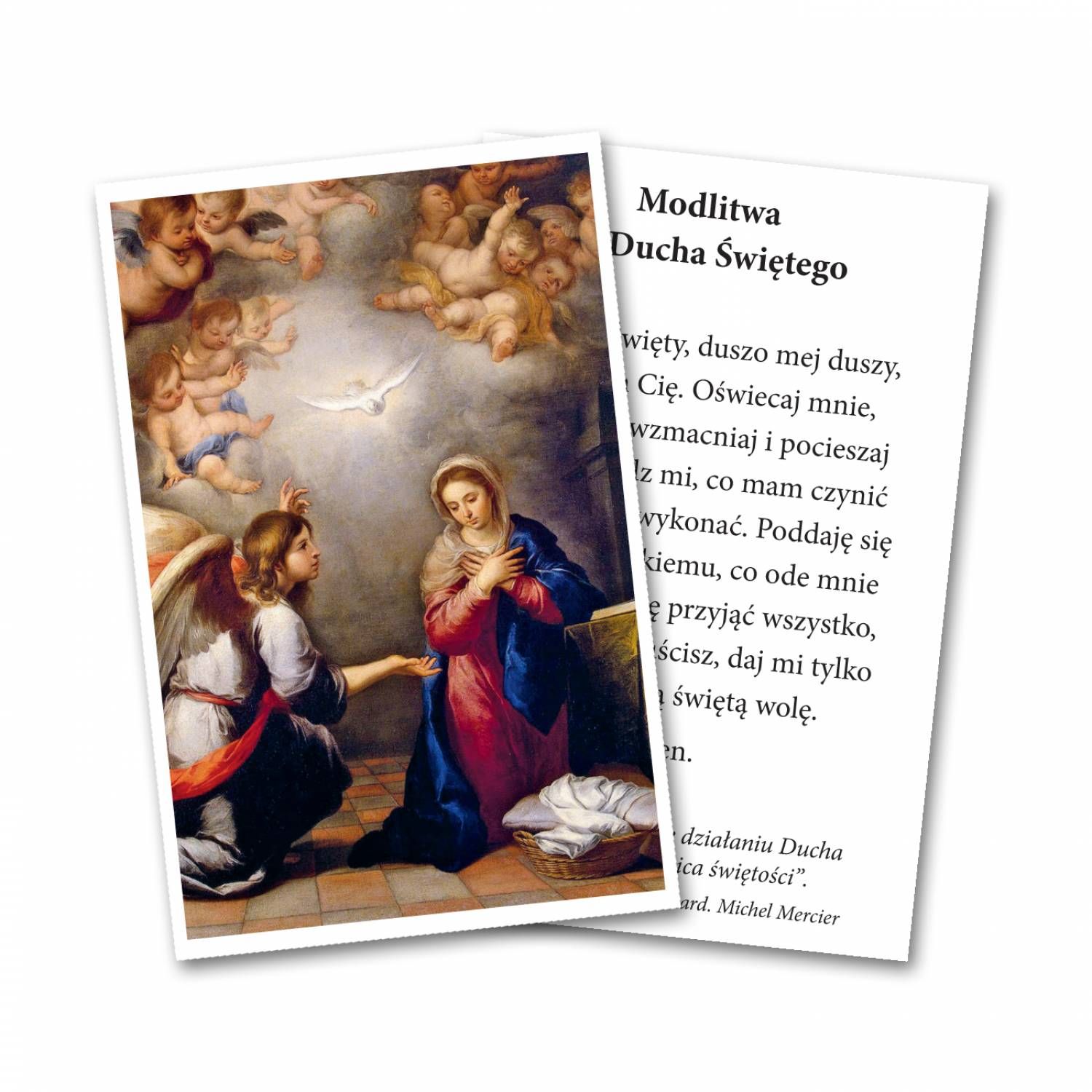 Zesłanie Ducha Świętego - Obrazek z modlitwą - Folder religijny - Zesłanie Ducha Świętego - Obrazek z modlitwą