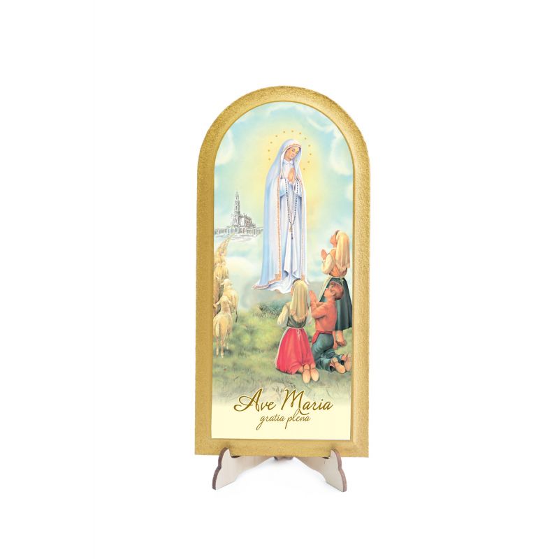 Matka Boża Fatimska - Objawienie - Obraz półokrągły - Obrazek religijny płyta HDF - Matka Boża Fatimska - Objawienie - Obraz półokrągły