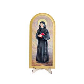 Święta Faustyna - Ołtarz ze szczyrku - Obraz półokrągły - Obrazek religijny płyta HDF