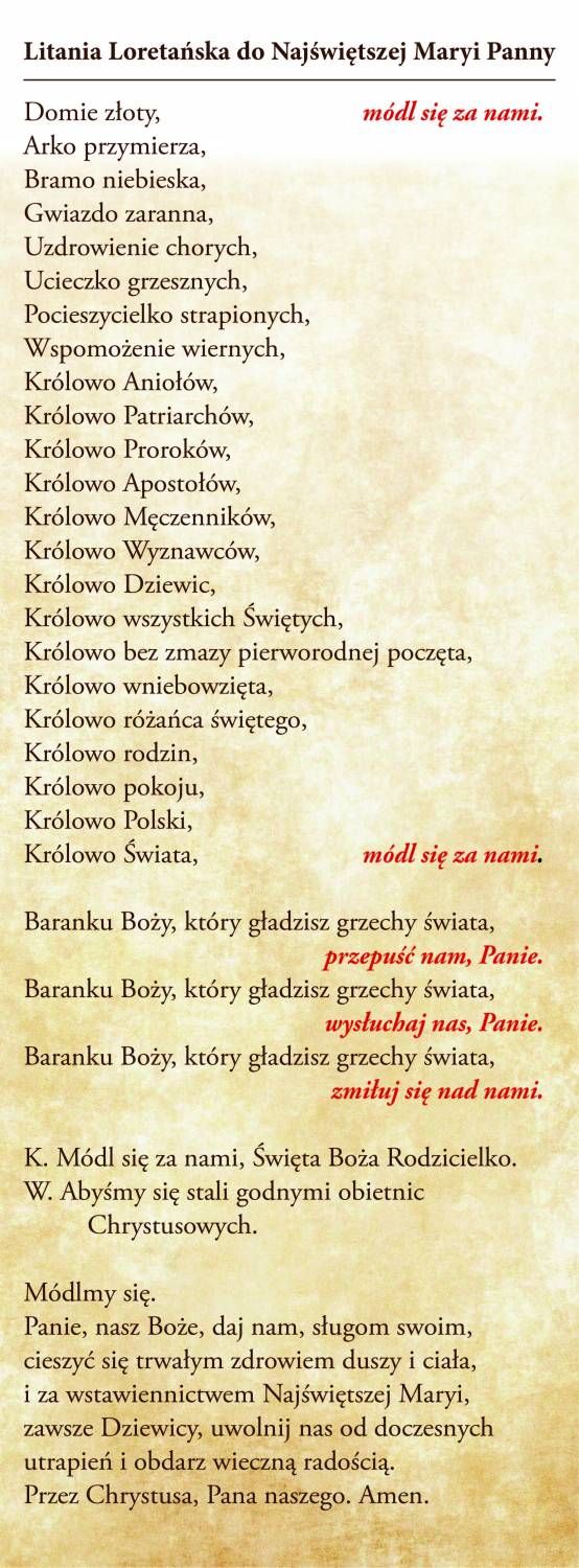 Baner Litania Loretańska  (200 x 74 cm) - BANERY - zdjęcie 2 - Baner Litania Loretańska  (200 x 74 cm)