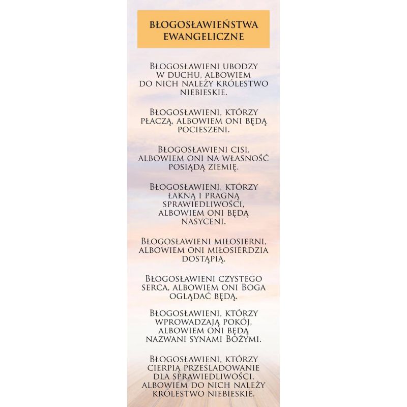 Baner - Błogosławieństwa Ewangeliczne - Banery edukacyjne, szkolne - Baner - Błogosławieństwa Ewangeliczne