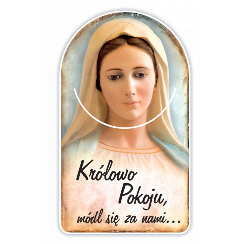 Zakładka papierowa półokrągła - Matka Boża z Medjugorie - Zakładki religijne do książek - Zakładka papierowa półokrągła - Matka Boża z Medjugorie