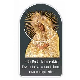 Zakładka papierowa półokrągła - Matka Boża Ostrobramska - Zakładki religijne do książek