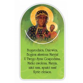 Zakładka papierowa półokrągła - Matka Boża Częstochowska (2) - Zakładki religijne do książek