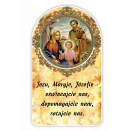 Zakładka papierowa półokrągła - Święta Rodzina - Zakładki religijne do książek