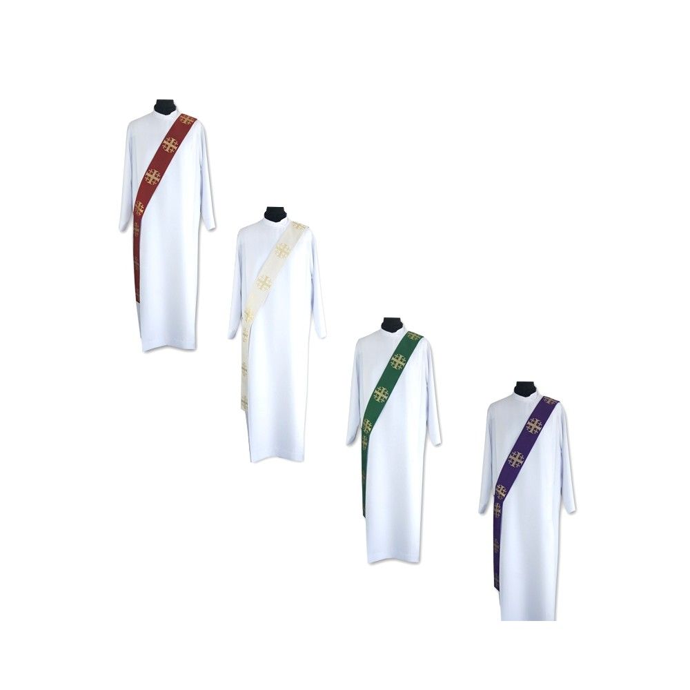 Komplet stuł diakońskich - Krzyż Jerozolimski - DLA DIAKONA - Nowość