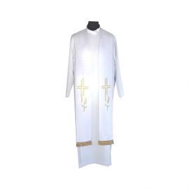 Stuła kapłańska krzyż i kłosy z frędzlami (5) - EUCHARYSTYCZNE - zdjęcie 3 - Stuła kapłańska krzyż i kłosy z frędzlami (5)