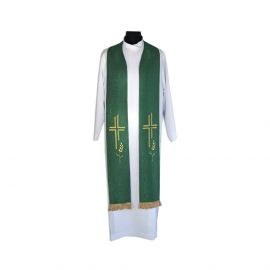 Stuła kapłańska krzyż i kłosy z frędzlami (5) - EUCHARYSTYCZNE - zdjęcie 4 - Stuła kapłańska krzyż i kłosy z frędzlami (5)