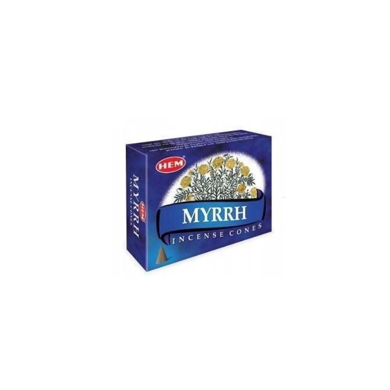 Kadzidło stożkowe Mirra, Myrrh - 10 stożków - KADZIDŁA, WĘGIELKI - Kadzidło stożkowe Mirra, Myrrh - 10 stożków