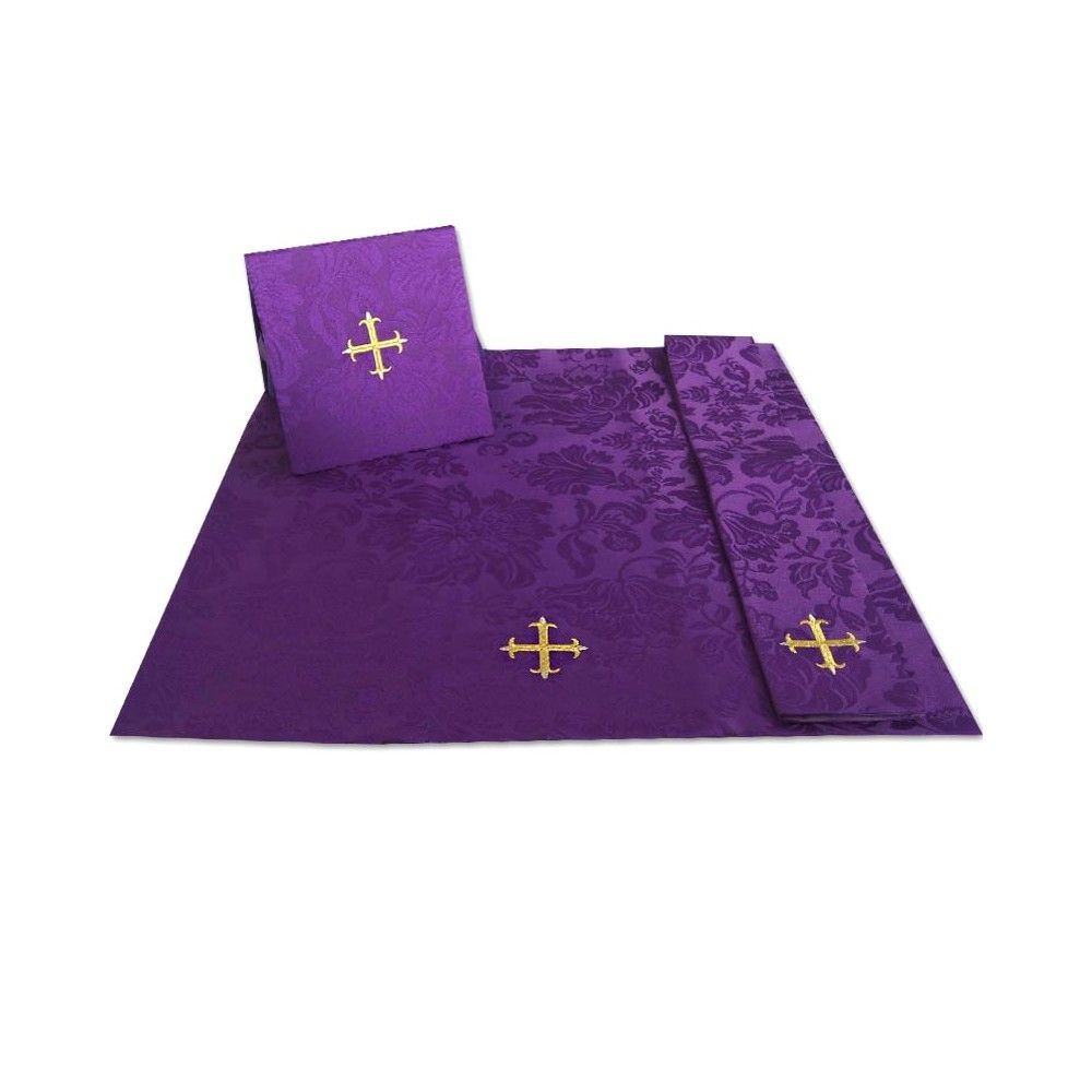 Bursa, Manipularz, Welon na kielich, kolor fiolet (10) - BURSY, ZESTAWY DO CHORYCH - Nowość