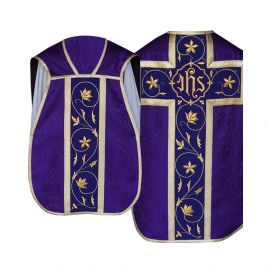 Ornat rzymski IHS - kolory liturgiczne, żakard (34) - Ornaty rzymskie - zdjęcie 5 - Ornat rzymski IHS - kolory liturgiczne, żakard (34)