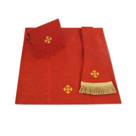 Ornat rzymski IHS - kolory liturgiczne, żakard (34) - Ornaty rzymskie - zdjęcie 6 - Ornat rzymski IHS - kolory liturgiczne, żakard (34)
