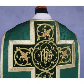 Ornat rzymski IHS - kolory liturgiczne, żakard (35) - Ornaty rzymskie - zdjęcie 8 - Ornat rzymski IHS - kolory liturgiczne, żakard (34)