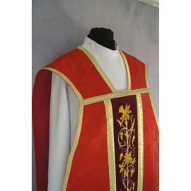 Ornat rzymski IHS - kolory liturgiczne, żakard (38) - Ornaty rzymskie - zdjęcie 2 - Ornat rzymski IHS - kolory liturgiczne, żakard (37)