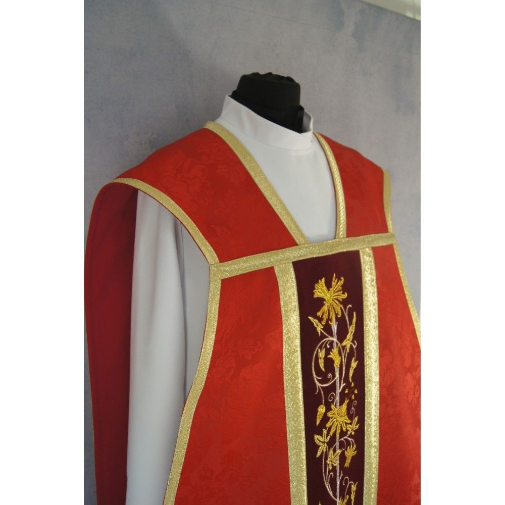 Ornat rzymski IHS - kolory liturgiczne, żakard (38) - Ornaty rzymskie - zdjęcie 2 - Ornat rzymski IHS - kolory liturgiczne, żakard (37)