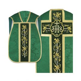 Ornat rzymski IHS - kolory liturgiczne, żakard (38) - Ornaty rzymskie - zdjęcie 4 - Ornat rzymski IHS - kolory liturgiczne, żakard (37)