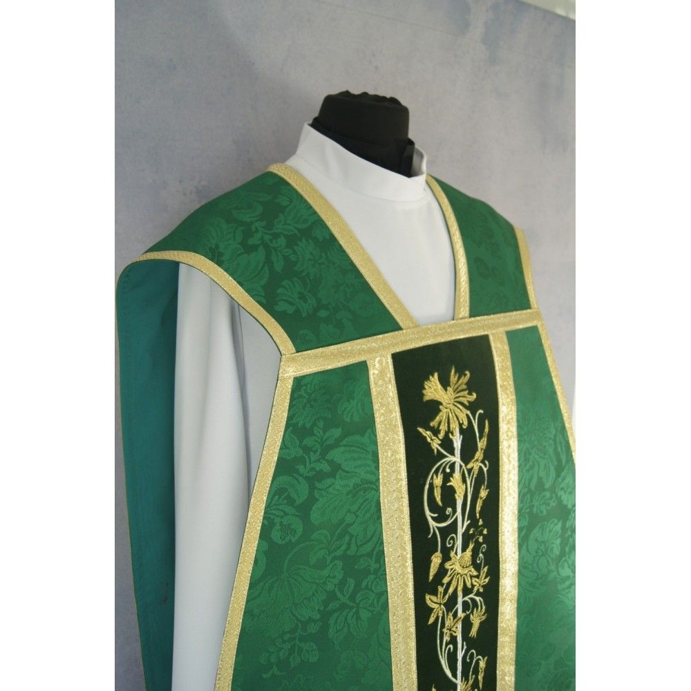 Ornat rzymski IHS - kolory liturgiczne, żakard (38) - Ornaty rzymskie - zdjęcie 5 - Ornat rzymski IHS - kolory liturgiczne, żakard (37)