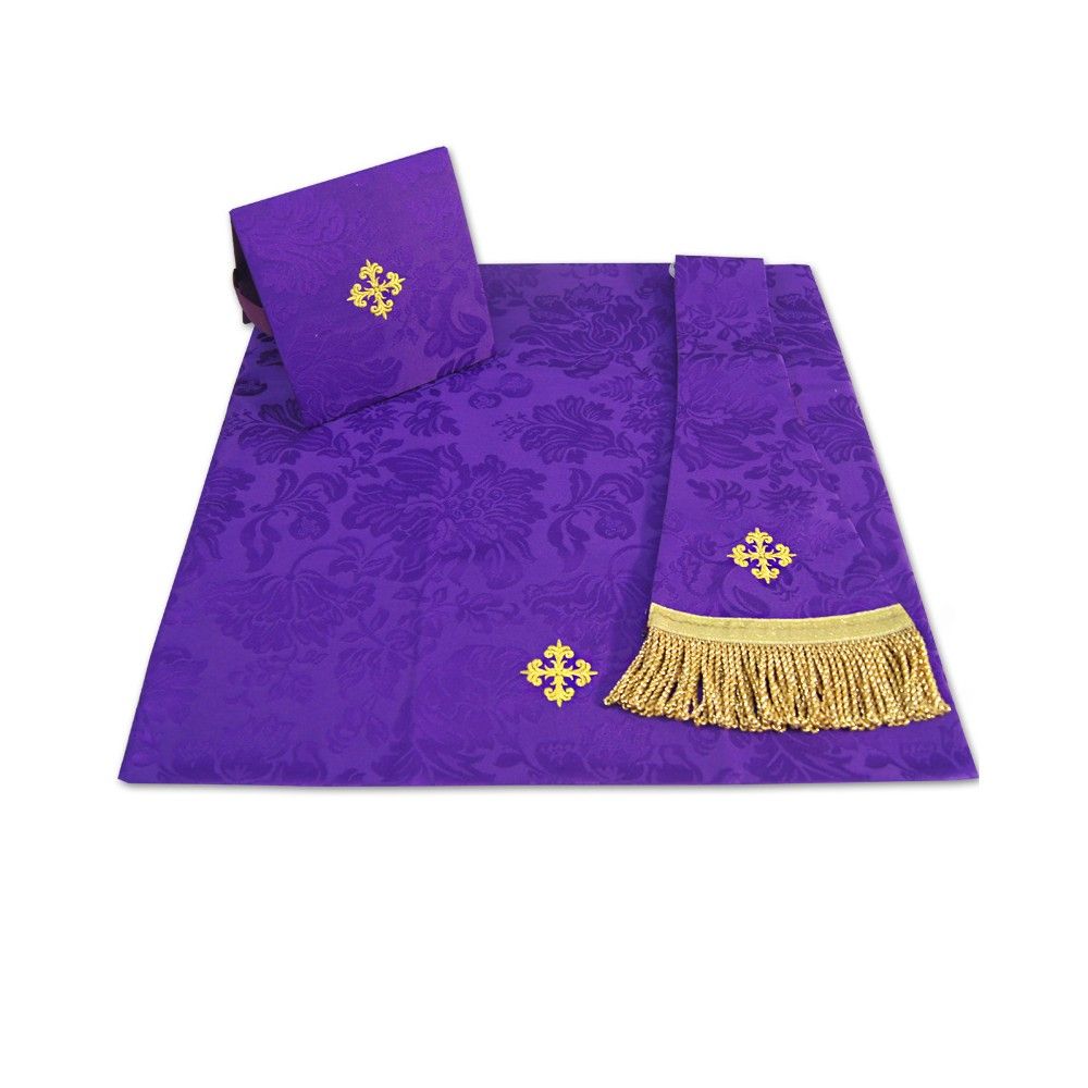 Ornat rzymski IHS - kolory liturgiczne, żakard (38) - Ornaty rzymskie - zdjęcie 8 - Ornat rzymski IHS - kolory liturgiczne, żakard (37)