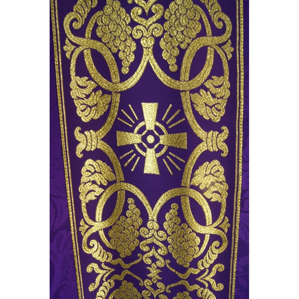 Ornat gotycki kolumny tkane (32) - Ornaty fioletowe - zdjęcie 3 - Ornat gotycki kolumny tkane (32)