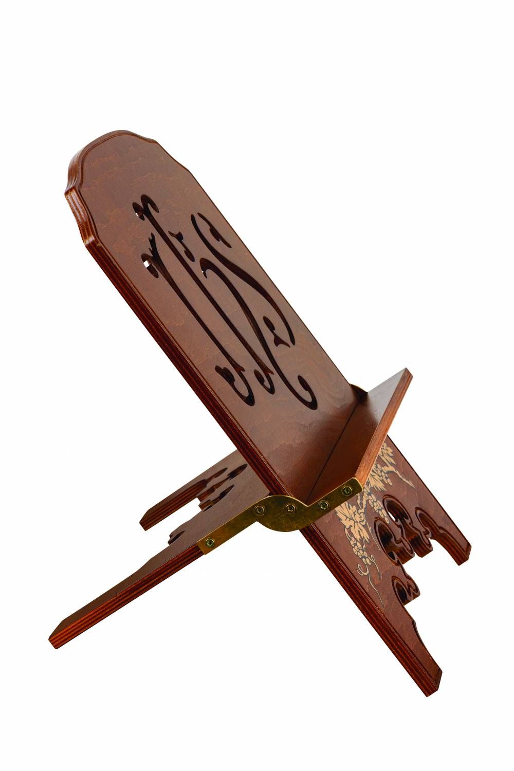 Pulpit drewniany zdobiony, kolor ciemny brąz (2) - PODSTAWA POD MSZAŁ/EWANGELIARZ - zdjęcie 2 - Pulpit drewniany zdobiony, kolor ciemny brąz (2)