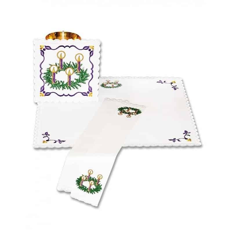 Bielizna kielichowa haftowana, Adwent (4) - Bielizna kielichowa adwentowa - zdjęcie 2 - Bielizna kielichowa haftowana, Adwent (4)