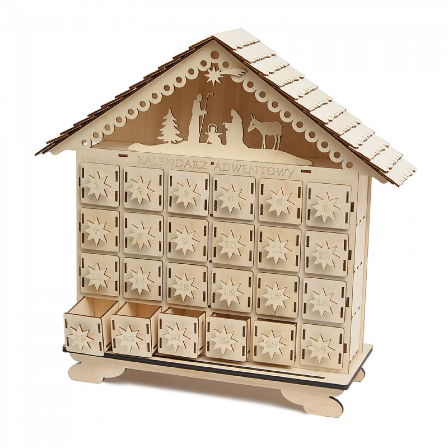 Kalendarz Adwentowy ze sklejki - ADWENT - Kalendarz Adwentowy ze sklejki