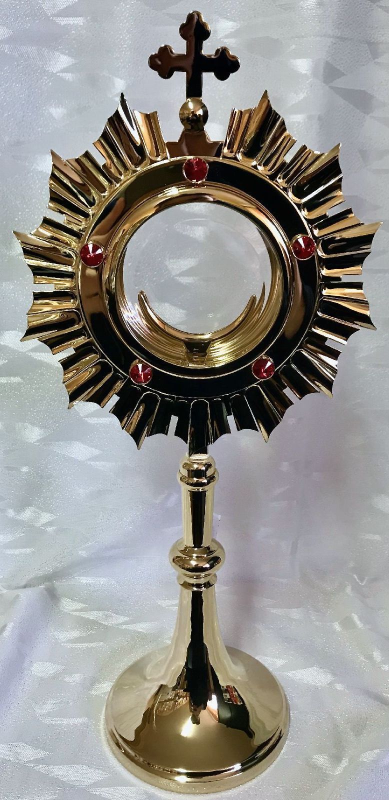 Monstrancja mosiężna, pozłacana - 42 cm (D38) - MONSTRANCJE - Nowość