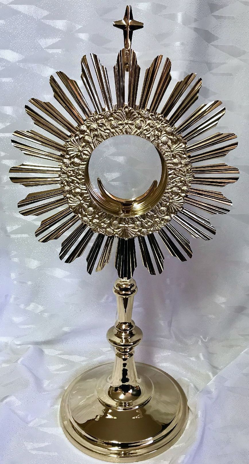 Monstrancja mosiężna, pozłacana - 45 cm (D46) - MONSTRANCJE - Nowość