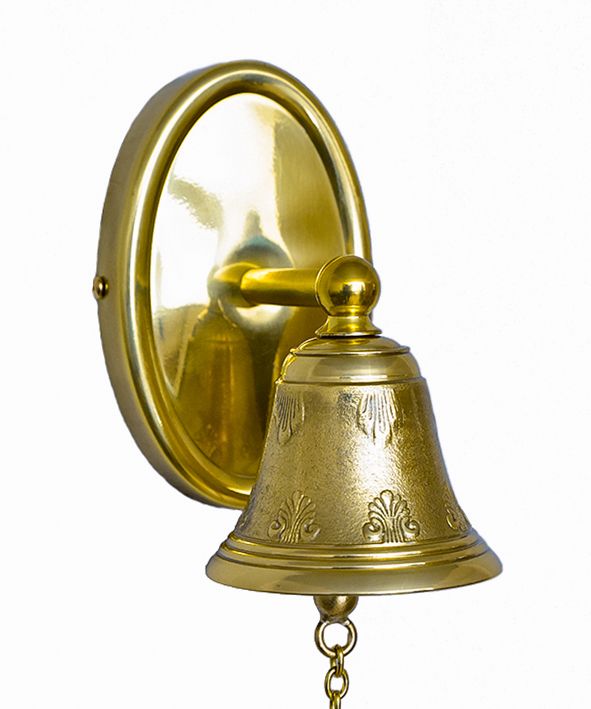 Dzwonek sygnaturka mosiężna 16 cm (2) - GONGI, SYGNATURKI - Dzwonek sygnaturka mosiężna 16 cm (2)