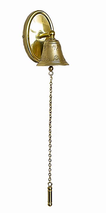 Dzwonek sygnaturka mosiężna 16 cm (2) - GONGI, SYGNATURKI - zdjęcie 2 - Dzwonek sygnaturka mosiężna 16 cm (2)