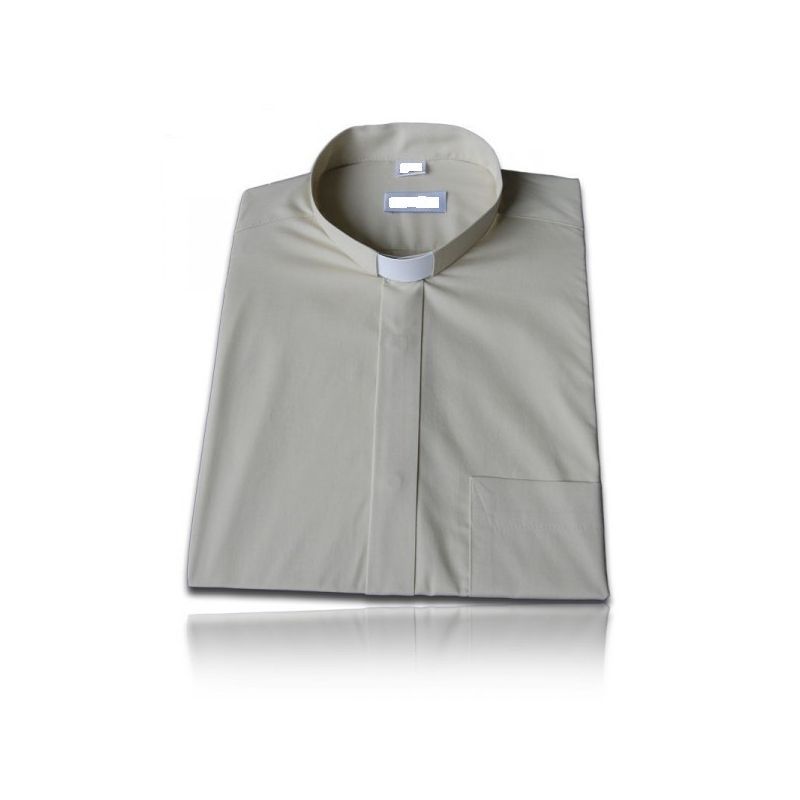 Koszula kapłańska, zwykła, długi rękaw 100% bawełna - KOSZULE KAPŁAŃSKIE - zdjęcie 3 - Koszula kapłańska, zwykła, długi rękaw 100% bawełna