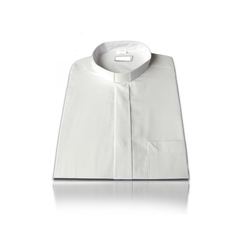 Koszula kapłańska, zwykła, długi rękaw 100% bawełna - KOSZULE KAPŁAŃSKIE - zdjęcie 5 - Koszula kapłańska, zwykła, długi rękaw 100% bawełna