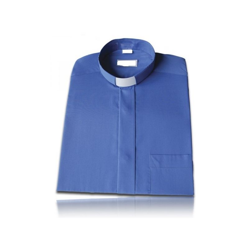 Koszula kapłańska, zwykła, długi rękaw 100% bawełna - KOSZULE KAPŁAŃSKIE - zdjęcie 2 - Koszula kapłańska, zwykła, długi rękaw 100% bawełna