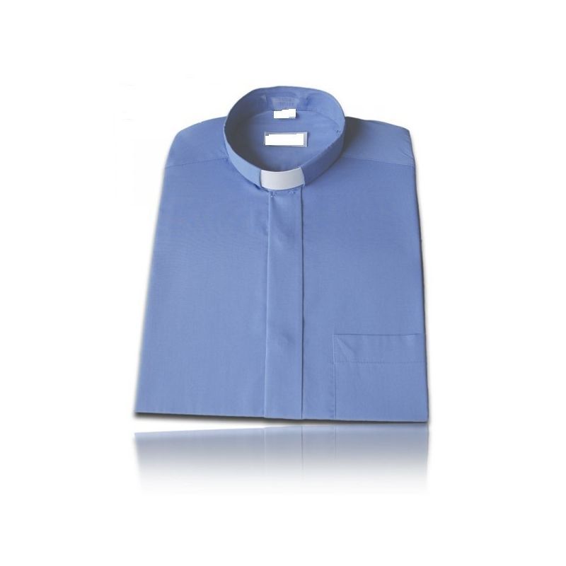 Koszula kapłańska, zwykła, długi rękaw 100% bawełna - KOSZULE KAPŁAŃSKIE - zdjęcie 6 - Koszula kapłańska, zwykła, długi rękaw 100% bawełna